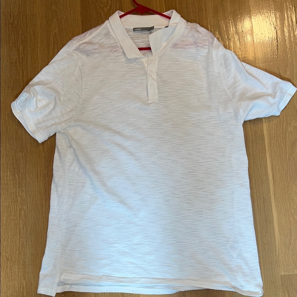 Vince Men’s XL White Polo Shirt